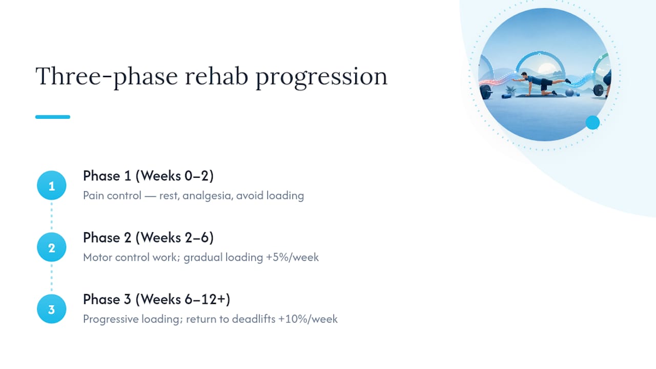 Rehabilitation phase progression diagram