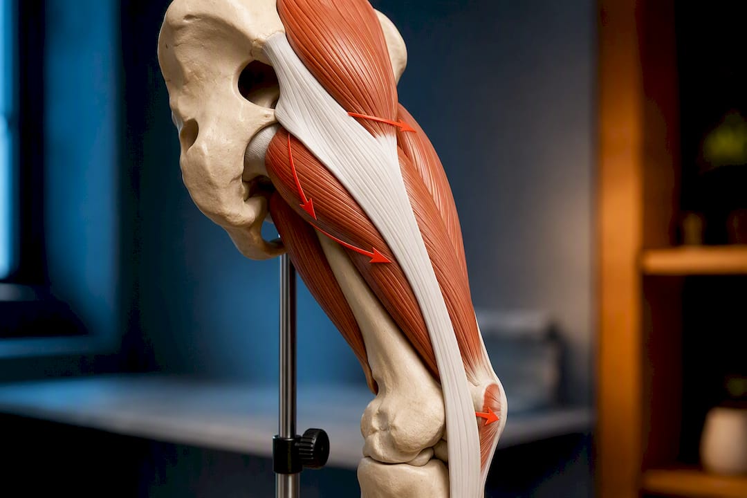Illustration of muscles influencing the IT band