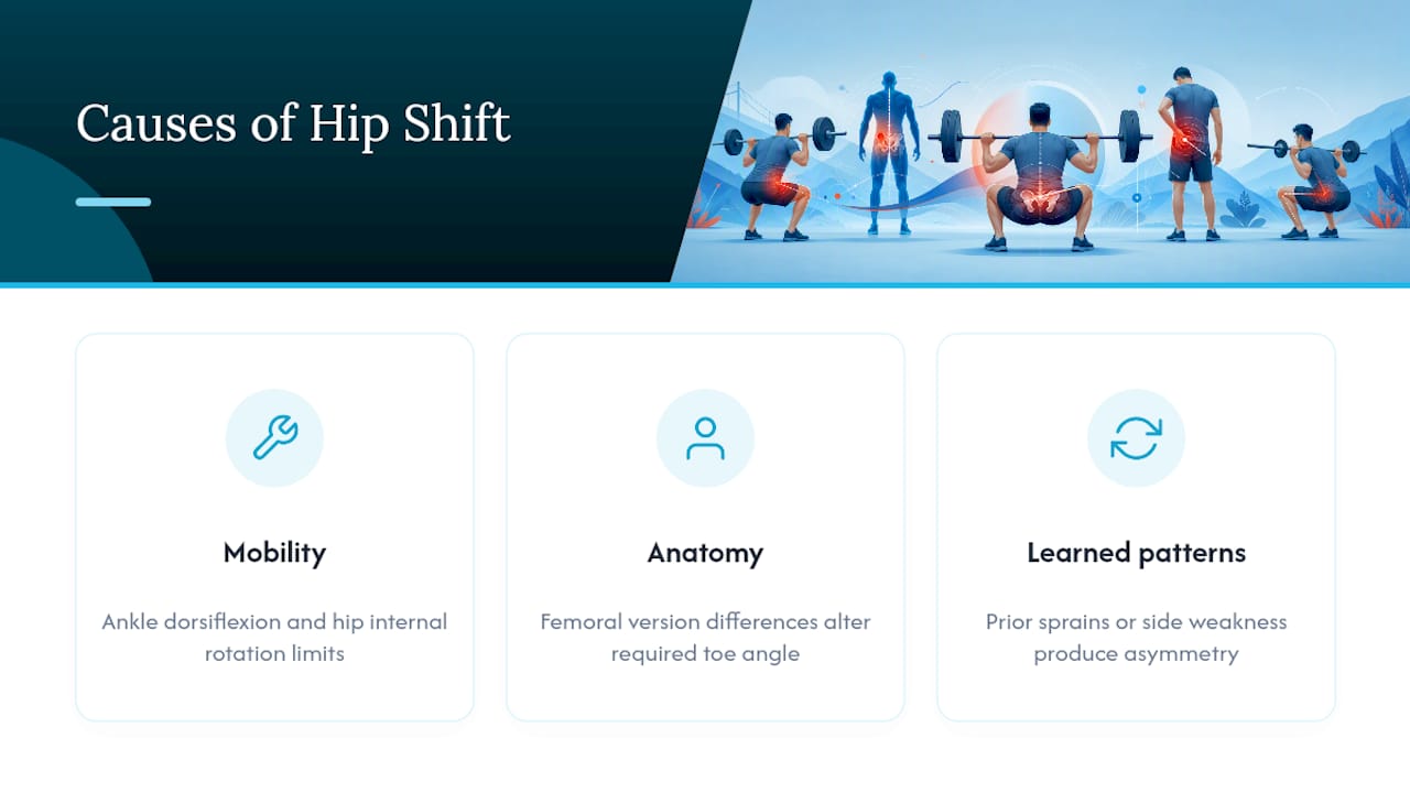 What Causes a Hip Shift During a Squat? — overview diagram