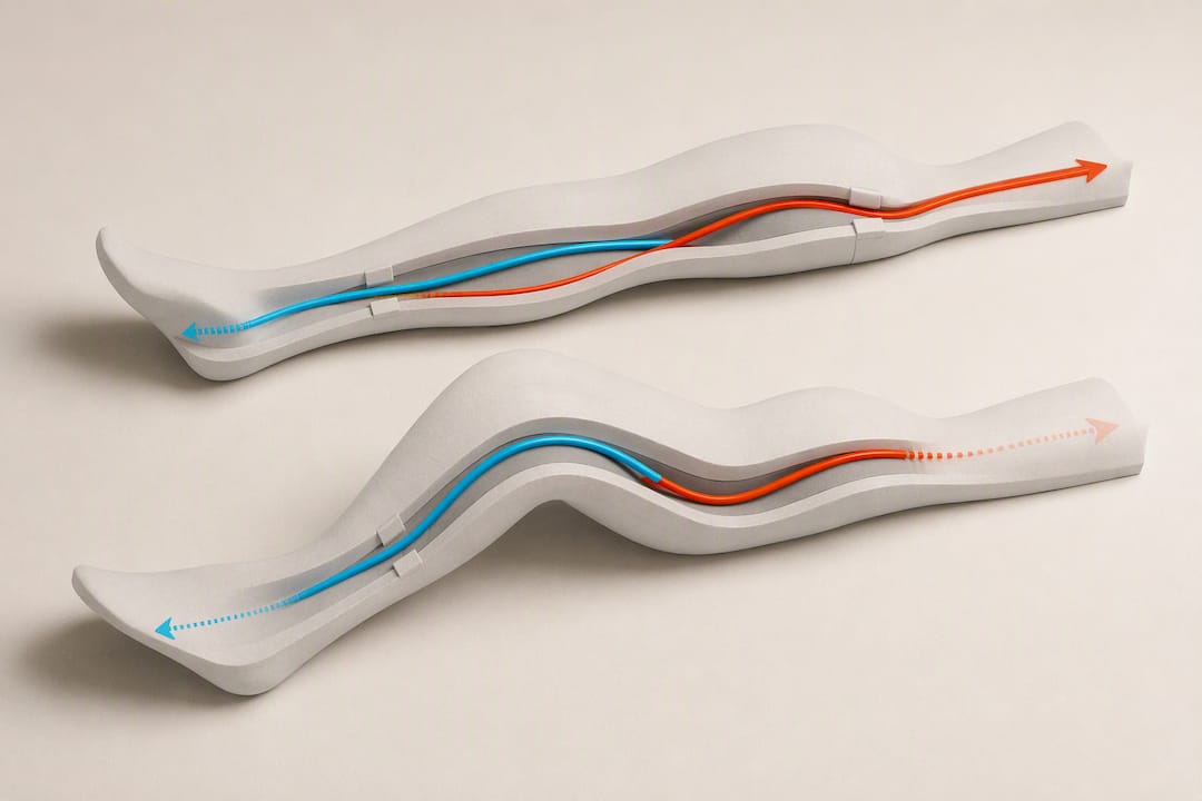 Illustration of sciatic nerve sliding mechanics