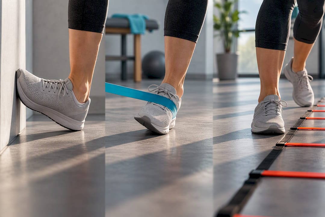 Illustration of progressive ankle loading stages
