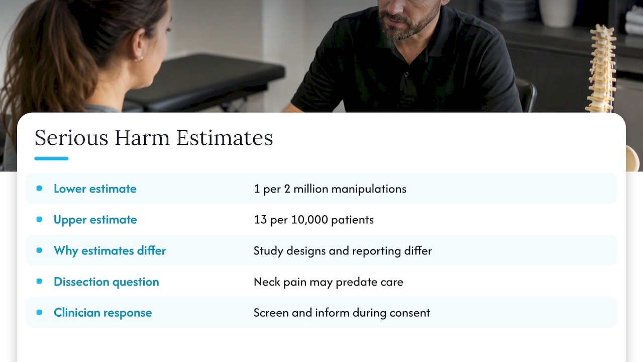 How serious can complications get, and how rare are they? — overview diagram