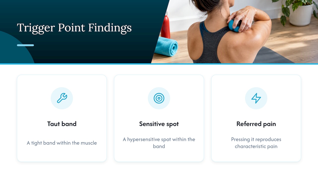Three findings used to identify trigger points